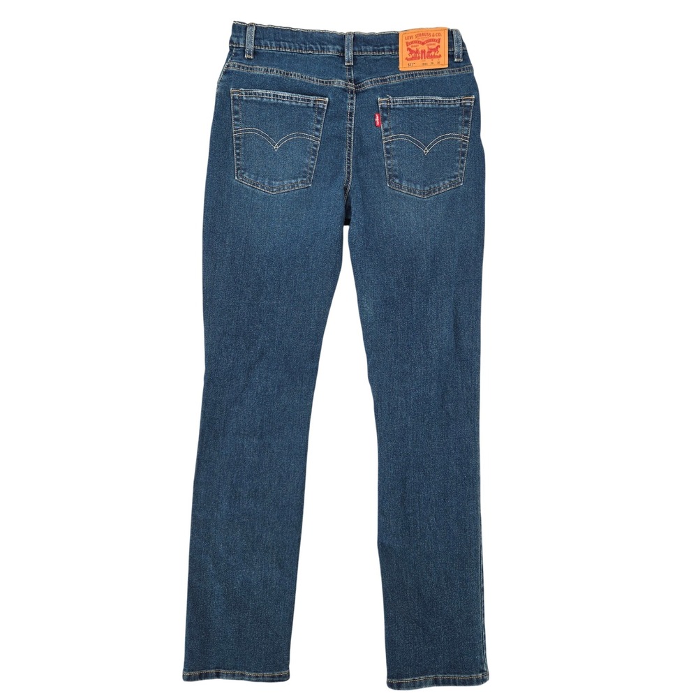 Levi's 16 Regular 511 Slim Performance Jeans‎ Boys Dark Wash Denim 28x30 - Picture 2 of 10